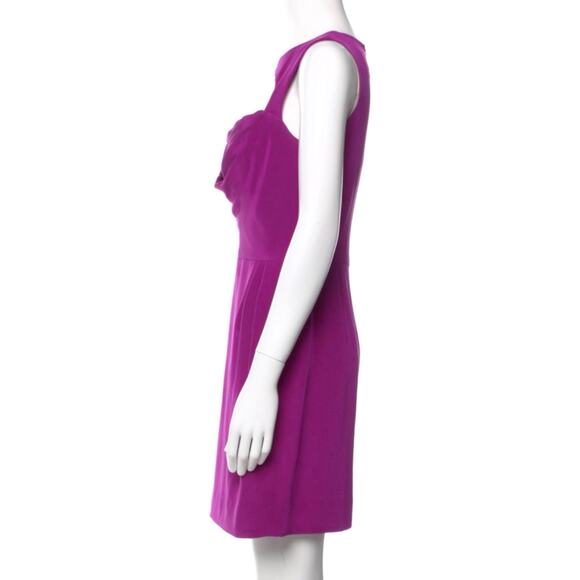 Cushine Et Ochs Royal Purple Silk Cut Out Bodice Mini Cocktail Dress 6 - Picture 6 of 10